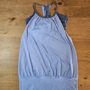 LULULEMON No Limits Tank Lullaby / Wee Are From Space Cadet Blue Size 4